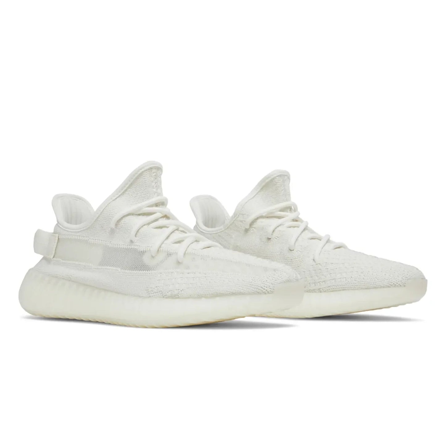 White sneakers on a white background