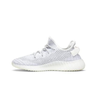 White sneaker with a visible brand logo on a white background