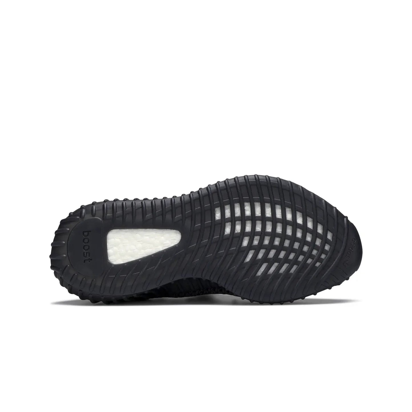 Black sneaker sole on a white background