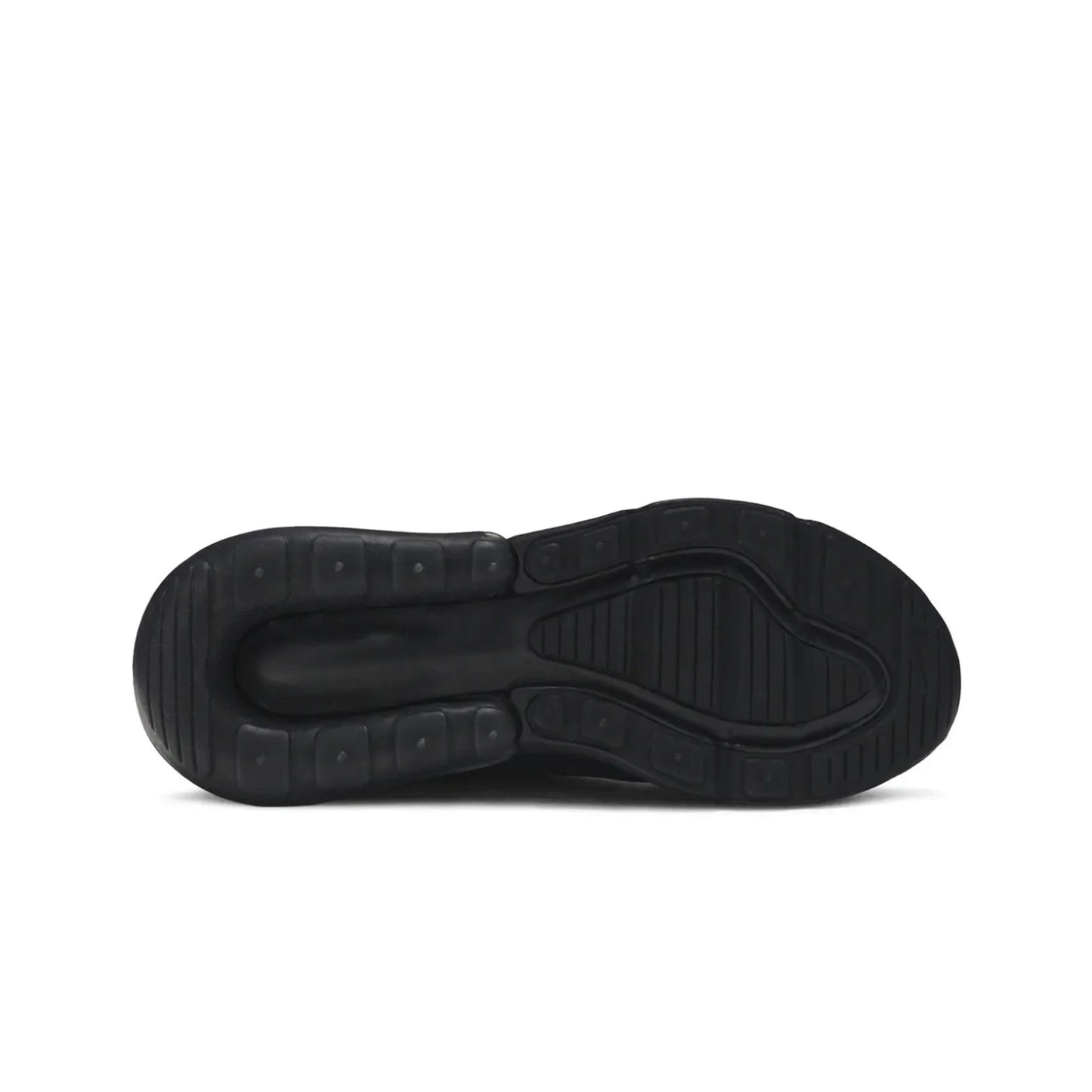 Black shoe sole on a white background