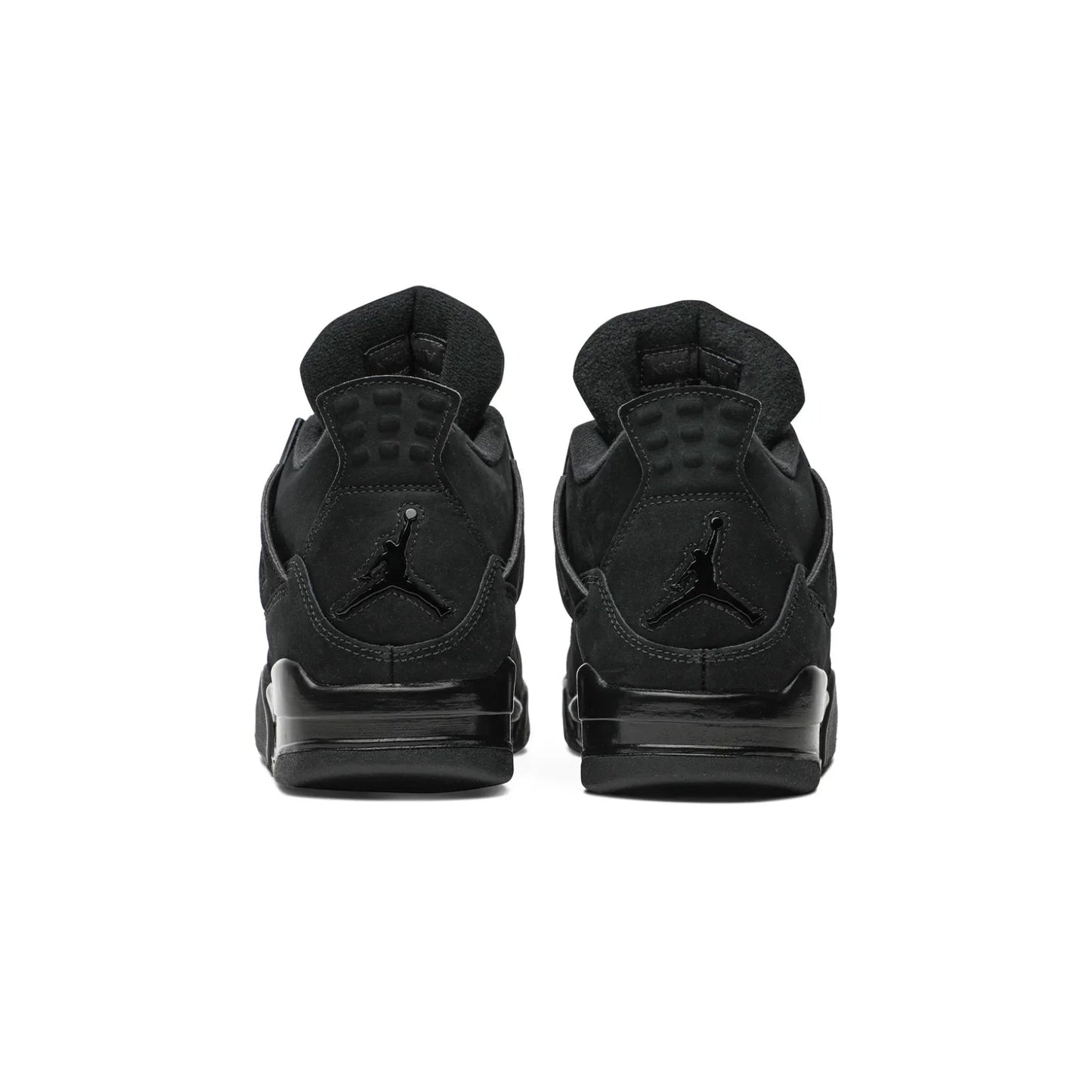 Black sneakers with a logo on a white background