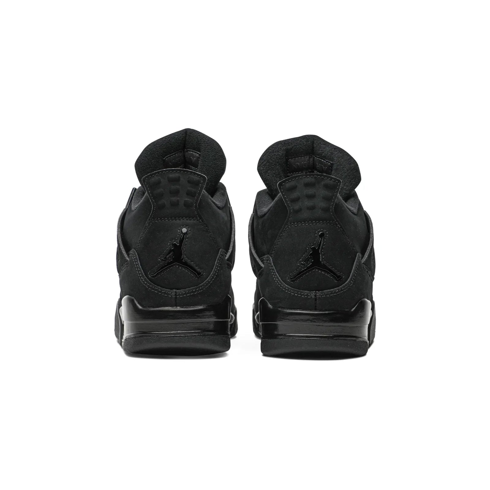 Black sneakers with a logo on a white background