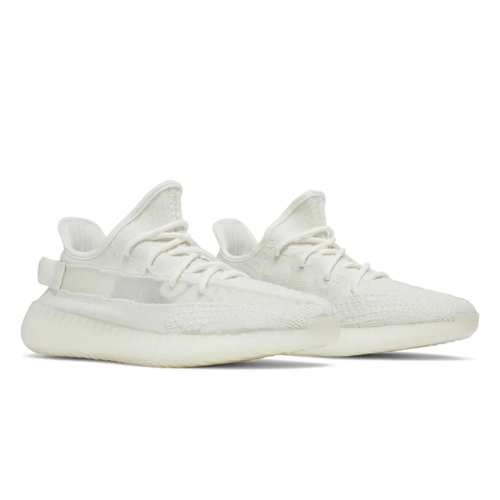White sneakers on a white background