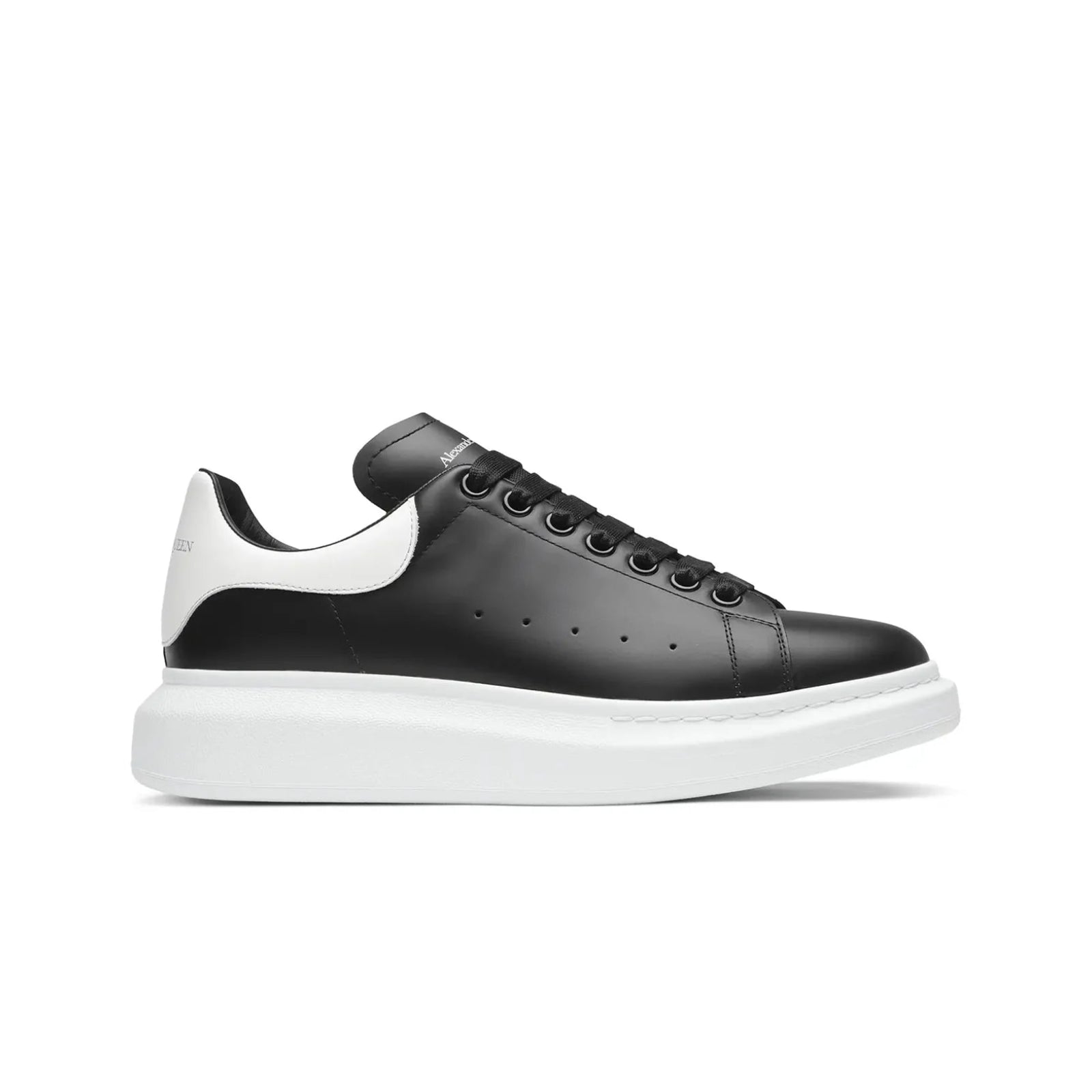 Black and white sneaker on a white background