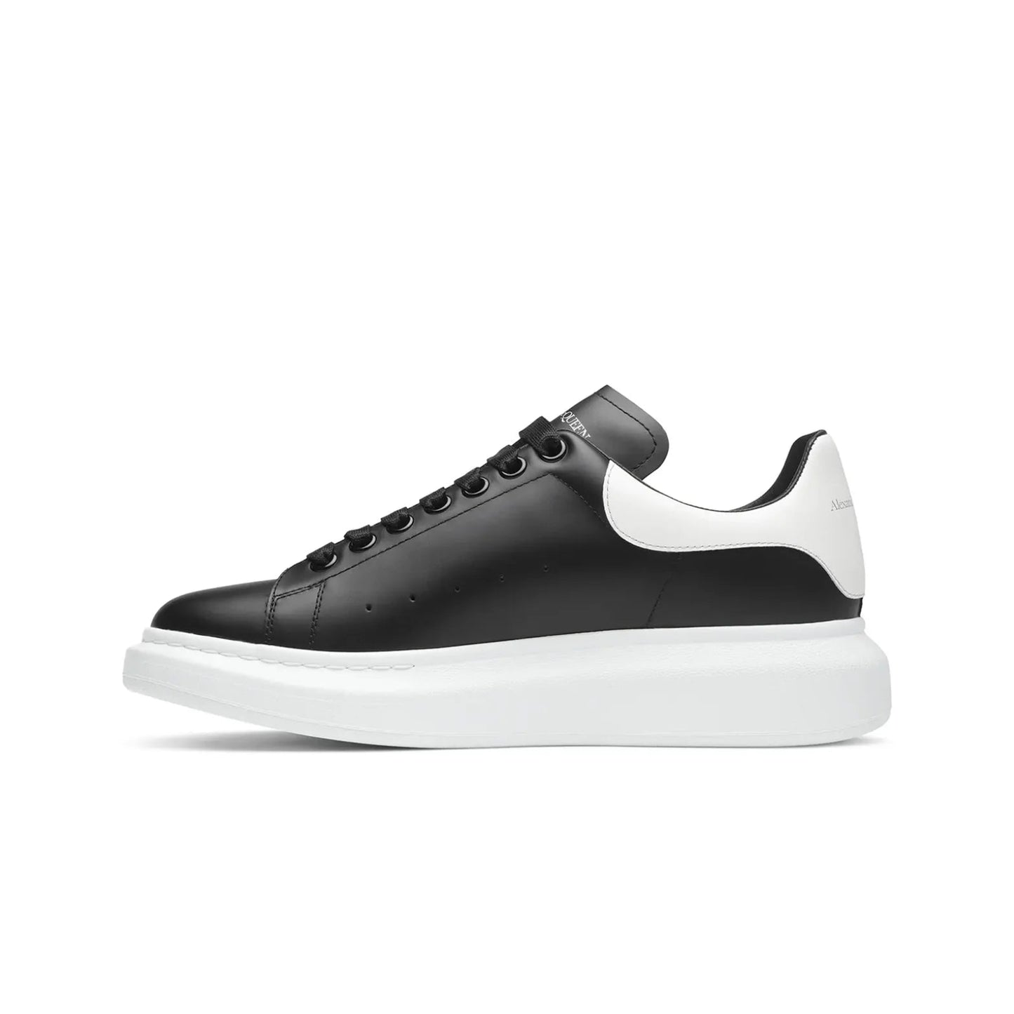Black and white sneaker on a white background