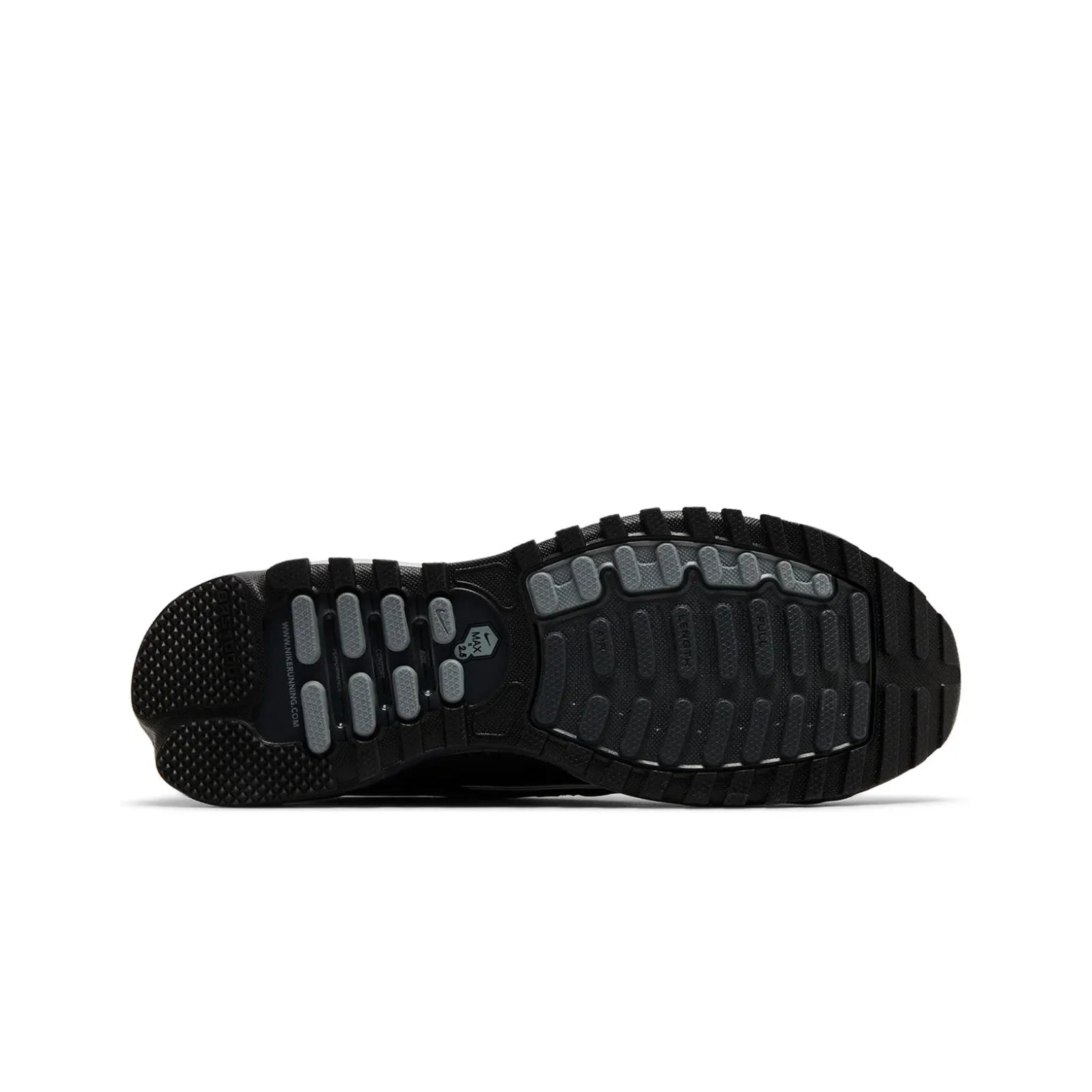 Black shoe sole on a white background