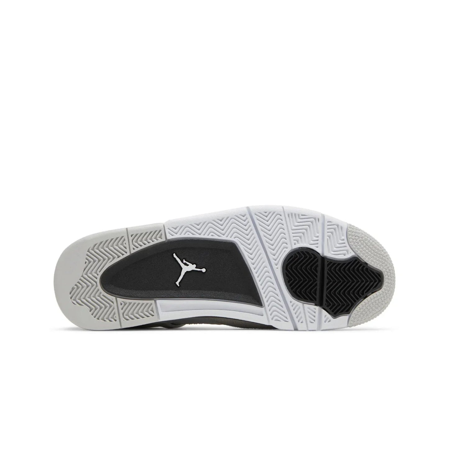 White sneaker with black accents on a white background