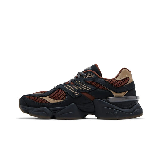 Black and brown sneaker on a white background