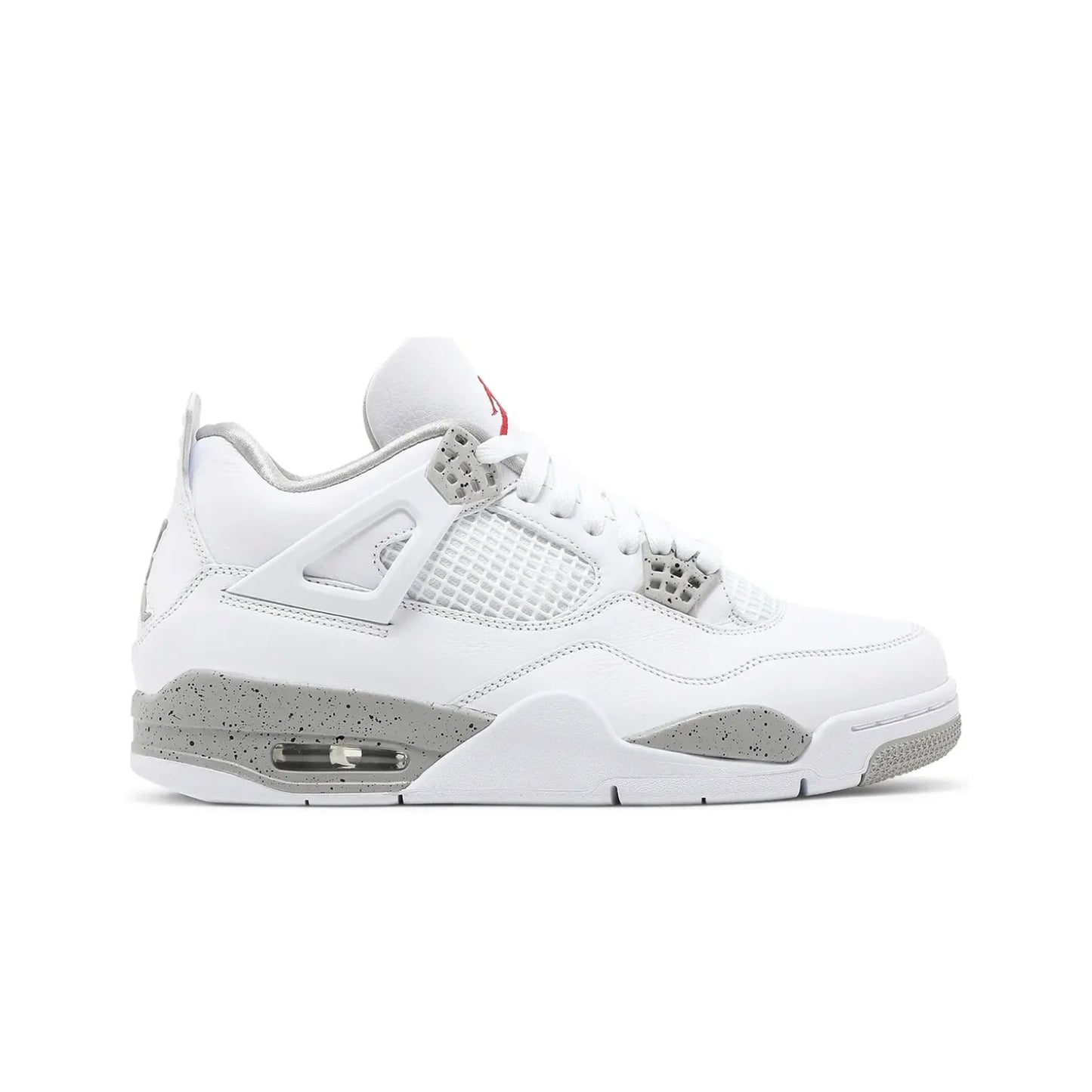 White sneaker with gray accents on a white background