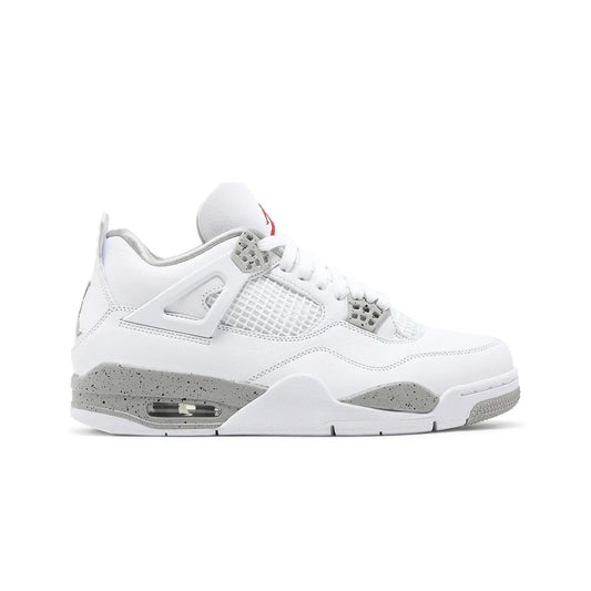 White sneaker with gray accents on a white background