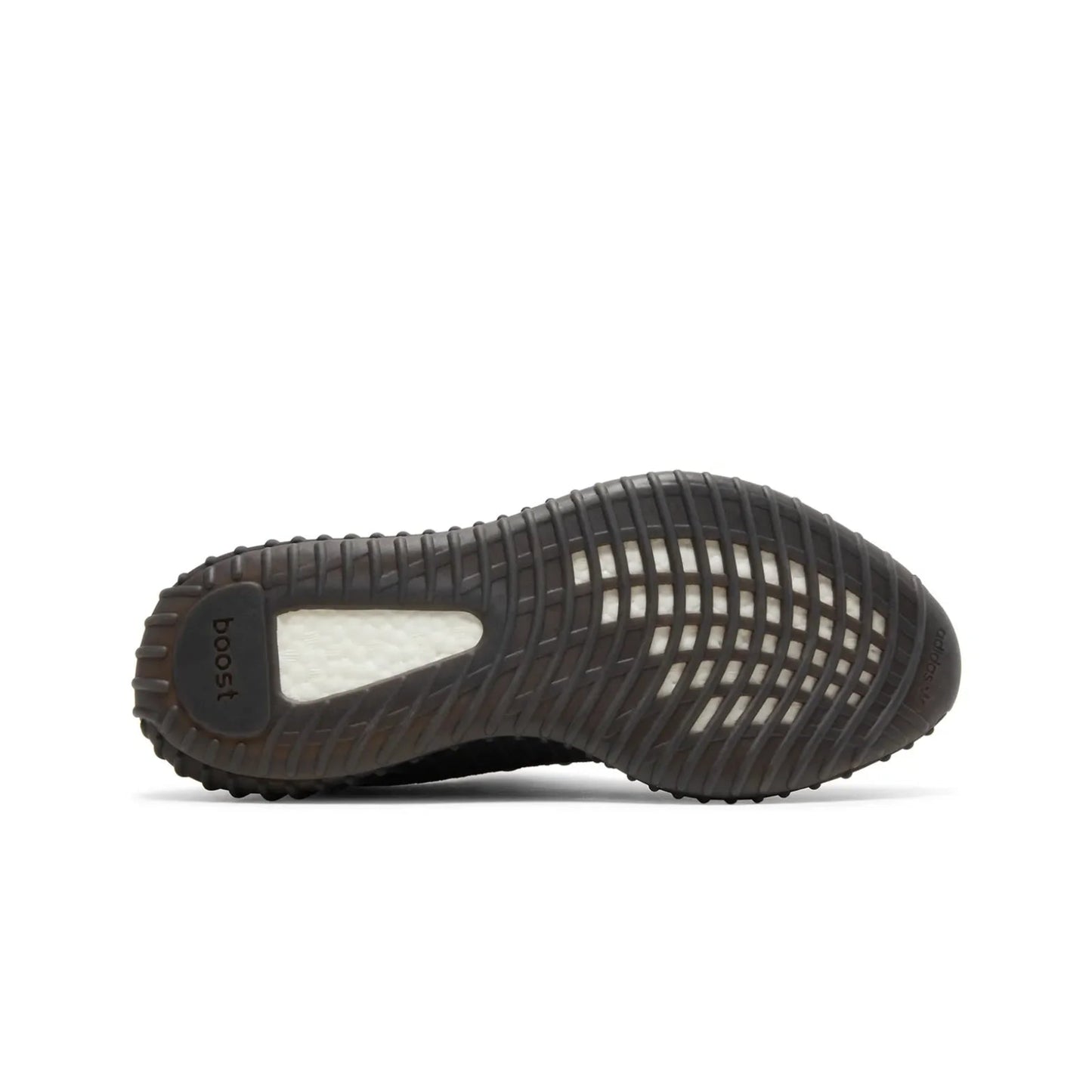 Black sneaker sole on a white background