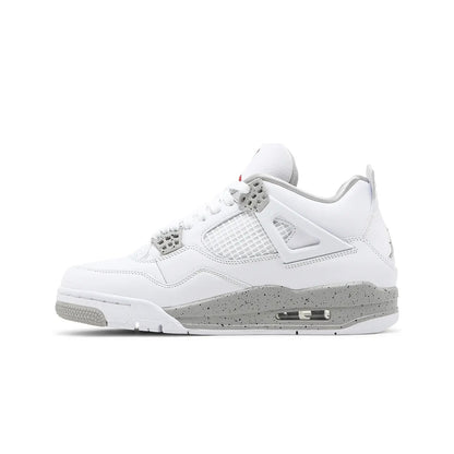 White sneaker with gray sole on a white background