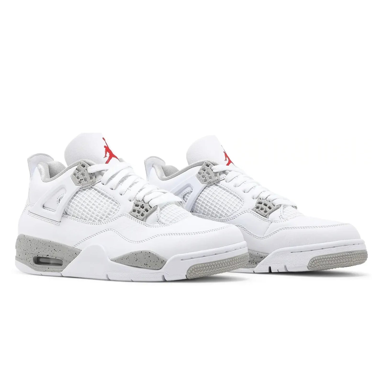 White sneakers with gray accents on a white background