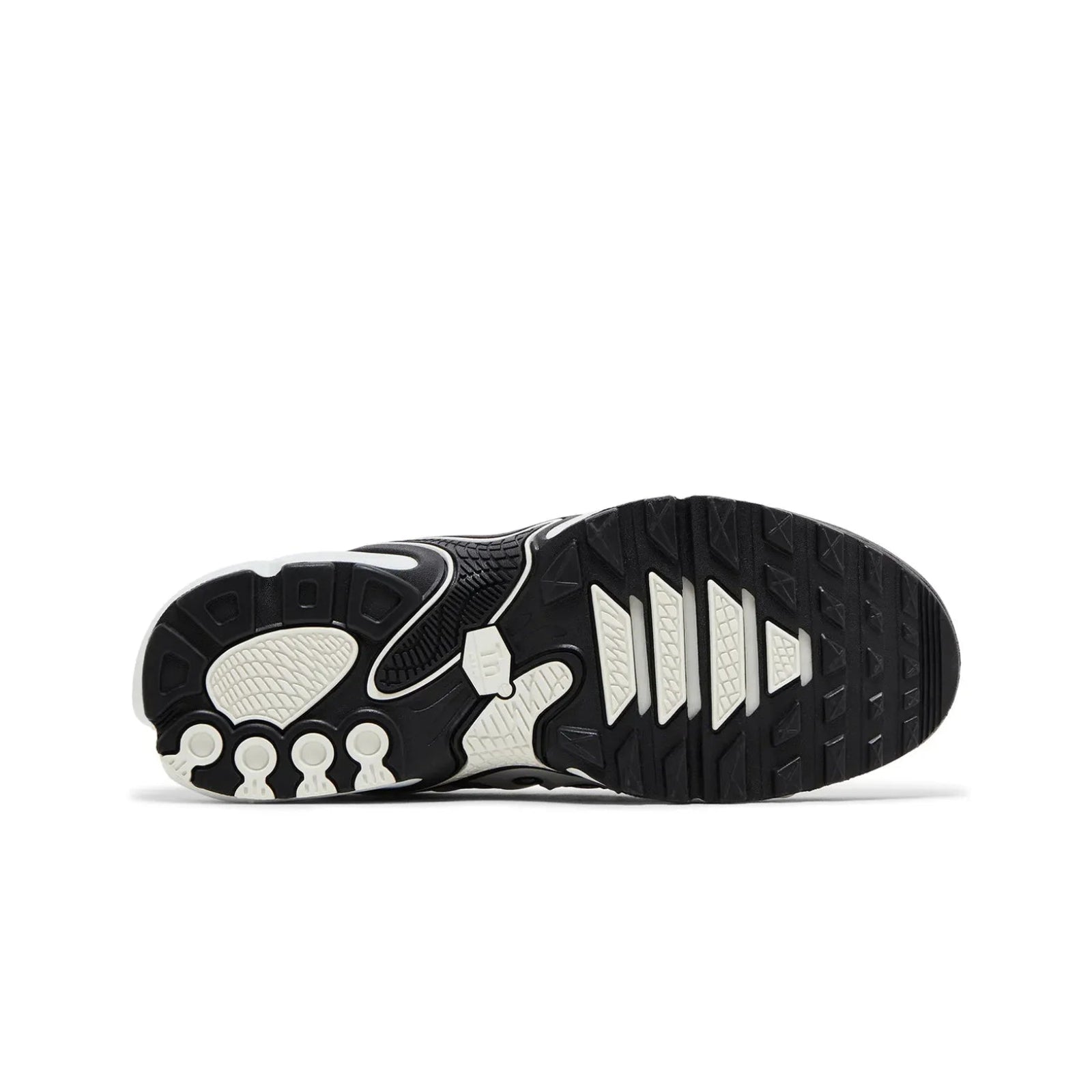 Black and white sneaker sole on a white background
