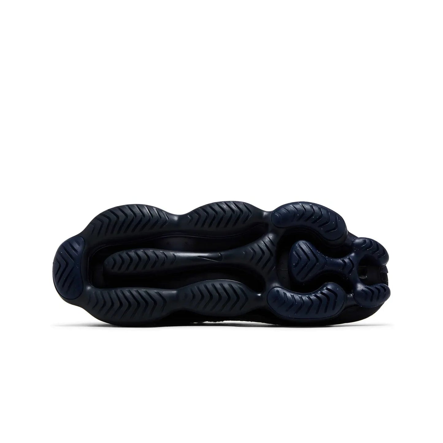 Black sneaker sole on a white background