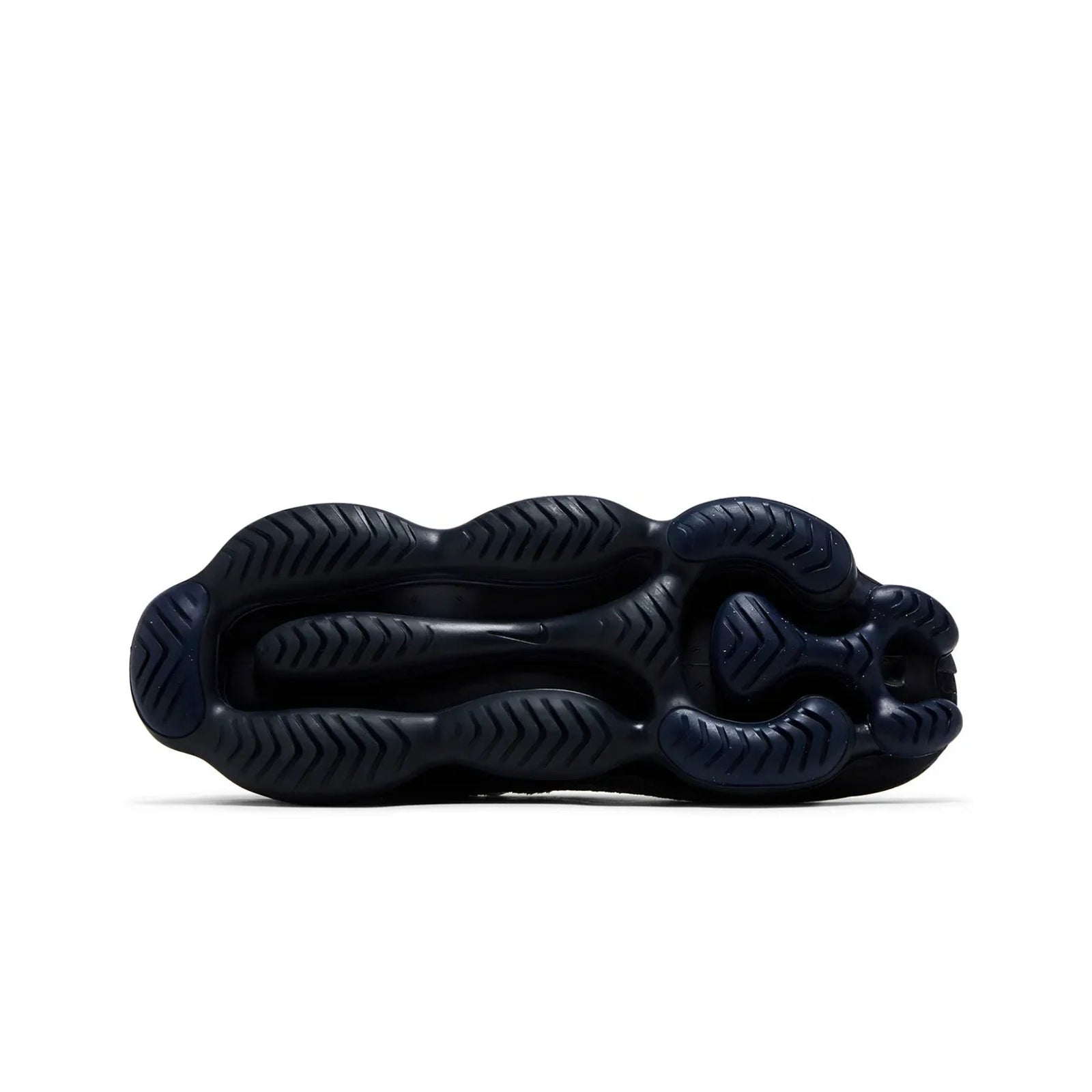 Black sneaker sole on a white background