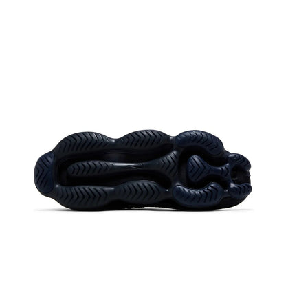 Black sneaker sole on a white background