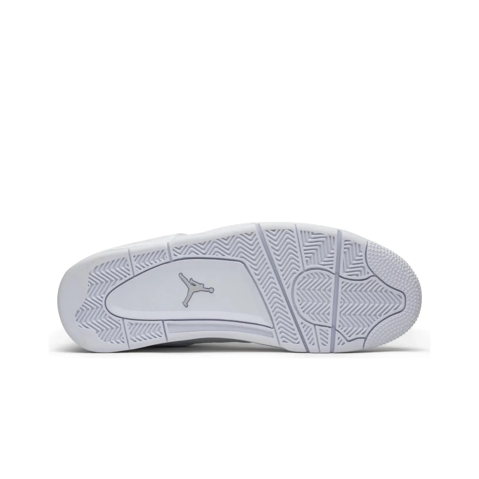 White sneaker sole with brand logo on a white background