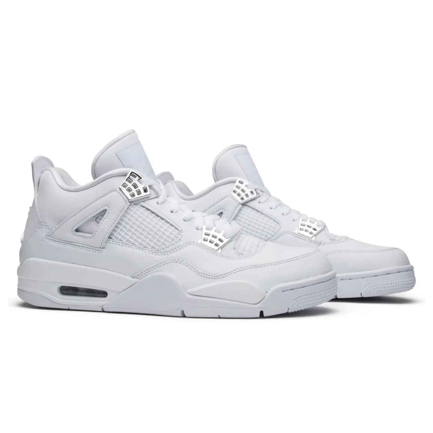 White sneakers on a white background