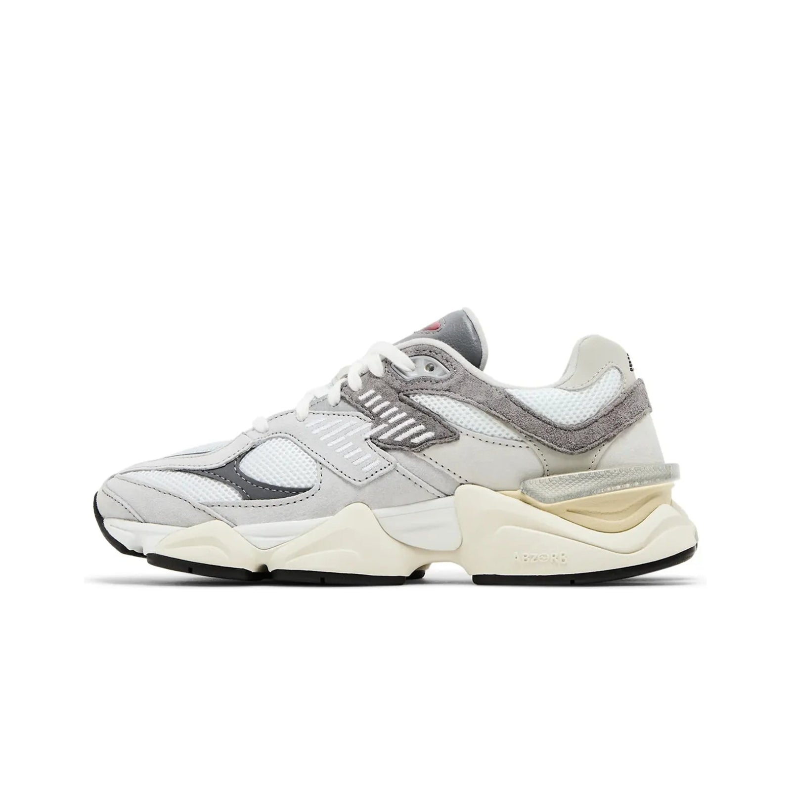 White and gray sneaker on a white background