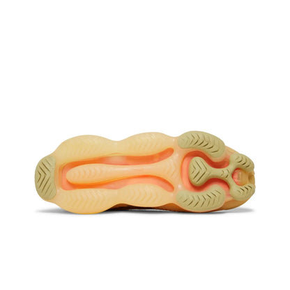 Sole of a shoe with unique design on a white background