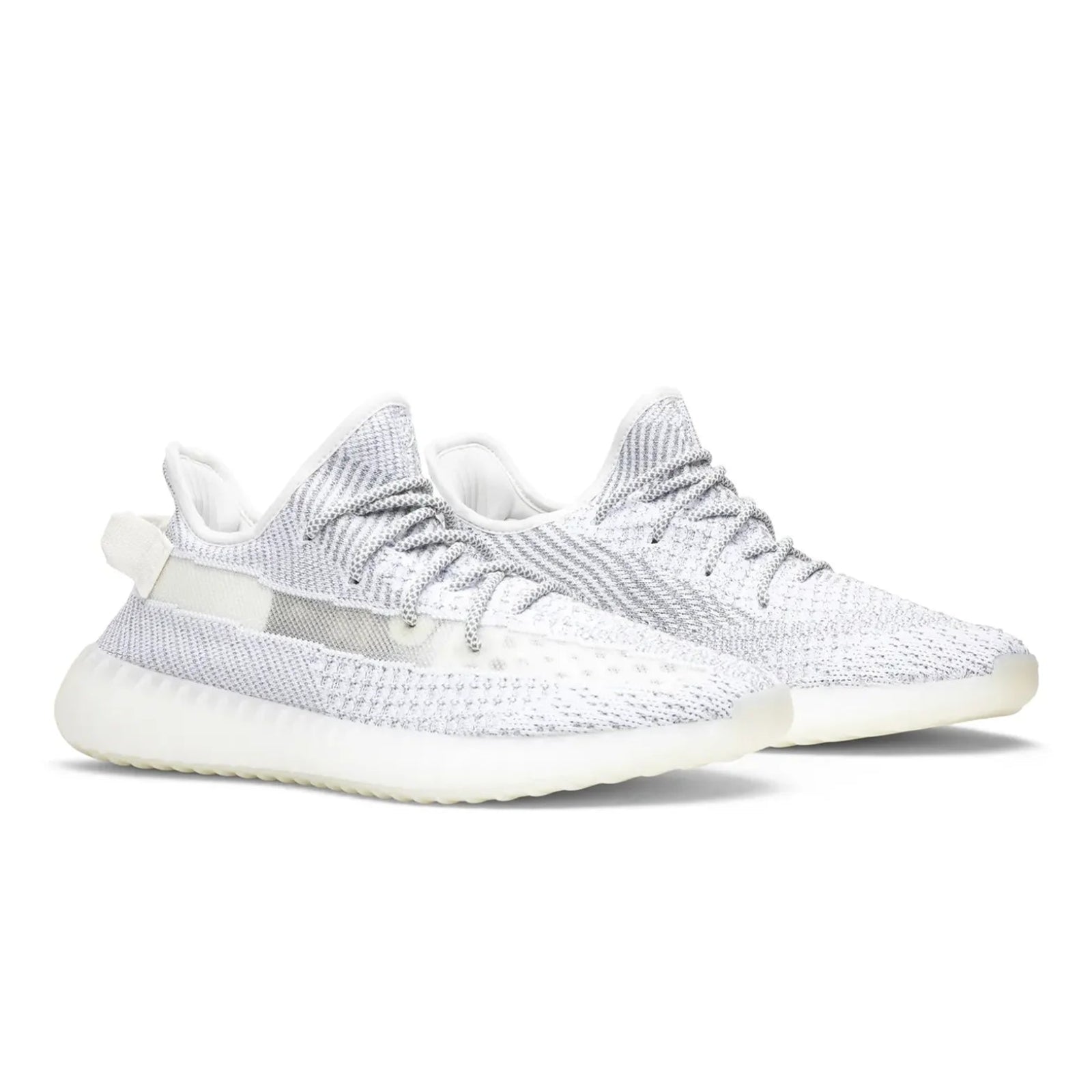 White sneakers on a white background