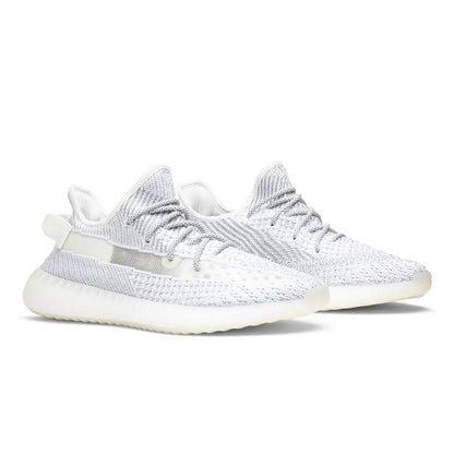 White sneakers on a white background
