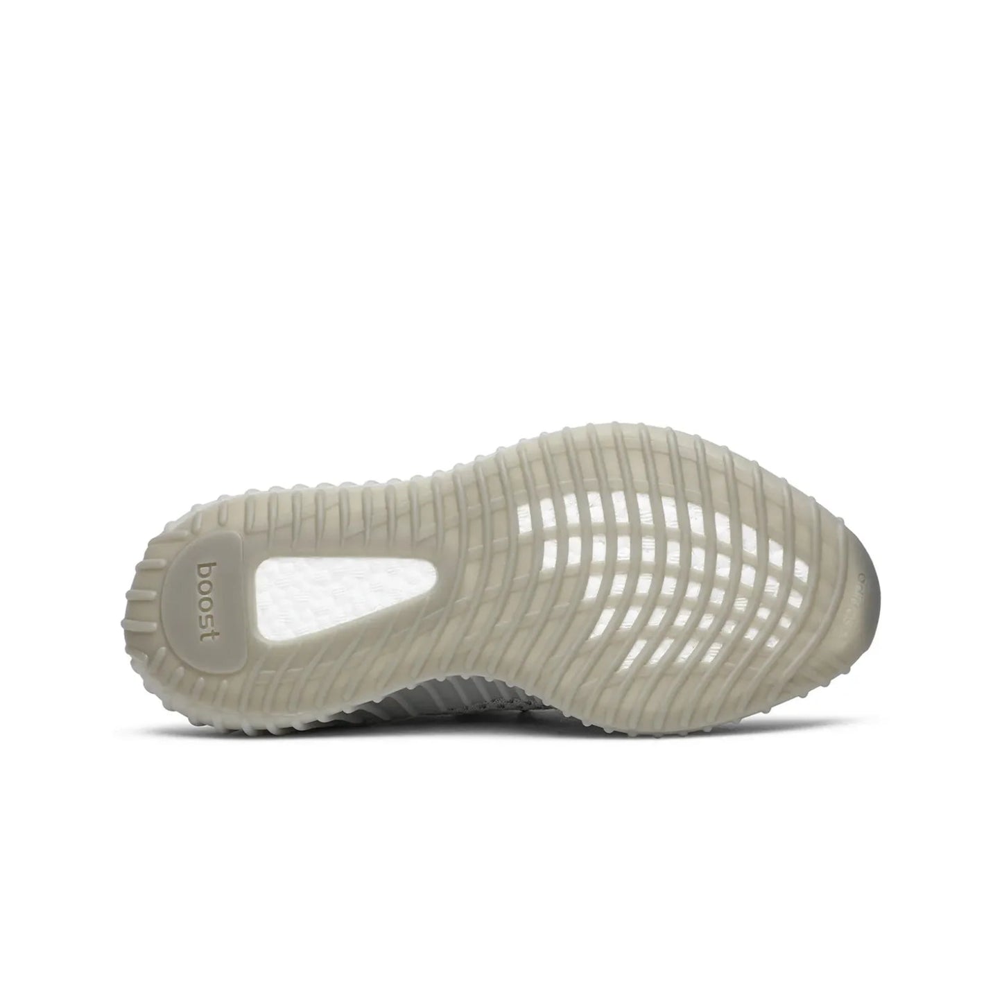 Light gray sneaker sole with 'Boost' branding on a white background