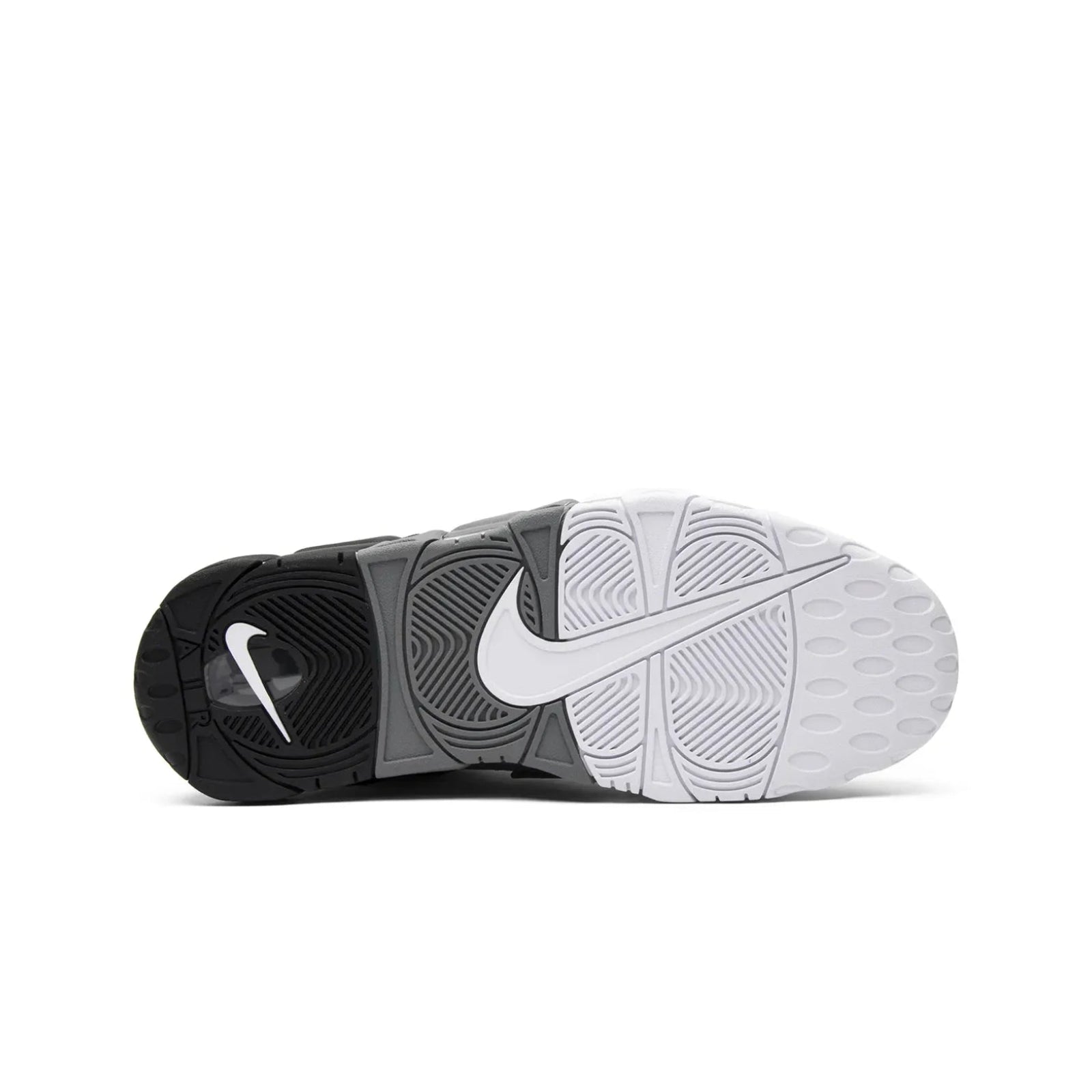Black and white sneaker with Nike logo on a white background
