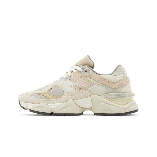 Beige and brown sneaker on a white background