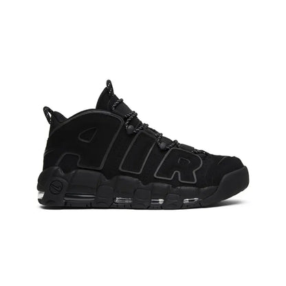 Air More Uptempo Triple Black Reflective