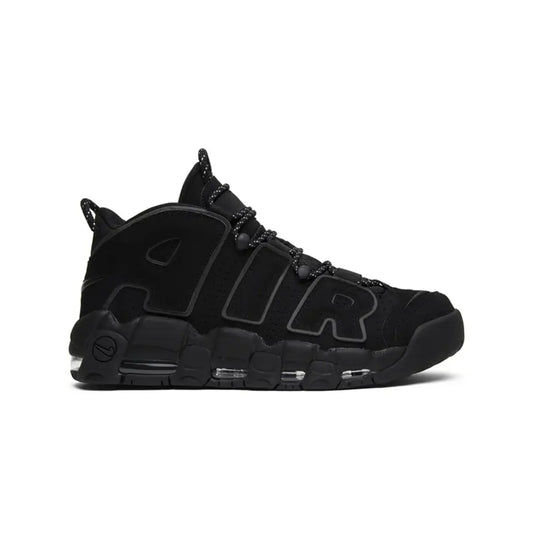 Air More Uptempo Triple Black Reflective