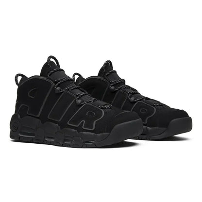 Air More Uptempo Triple Black Reflective