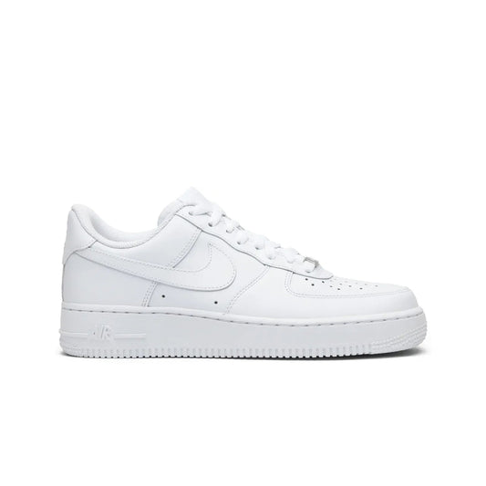 White sneaker with Nike logo on a white background