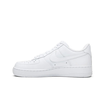 White sneaker with Nike logo on a white background