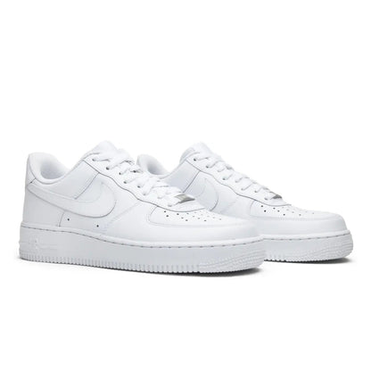 White sneakers on a white background