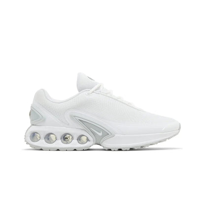 White sneaker with unique sole design on a white background