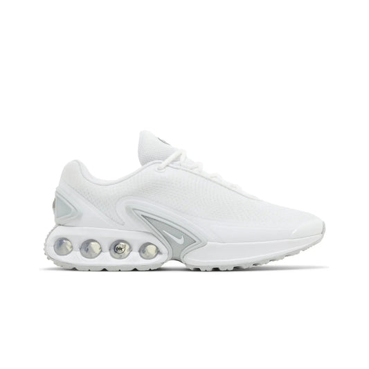 White sneaker with unique sole design on a white background