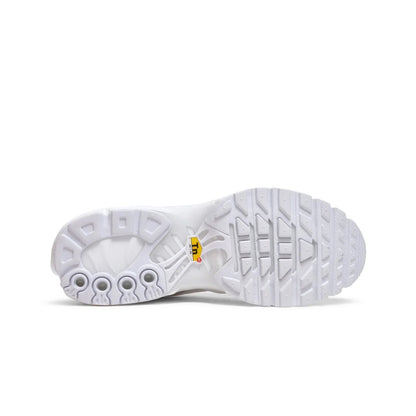 White shoe sole with brand logo on a white background