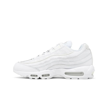 White sneaker with visible air unit on a white background