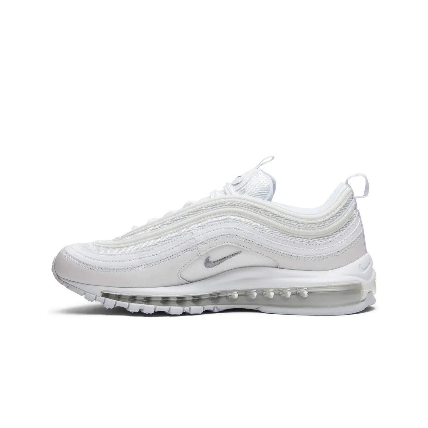 White Nike Air Max 97 sneaker on a white background