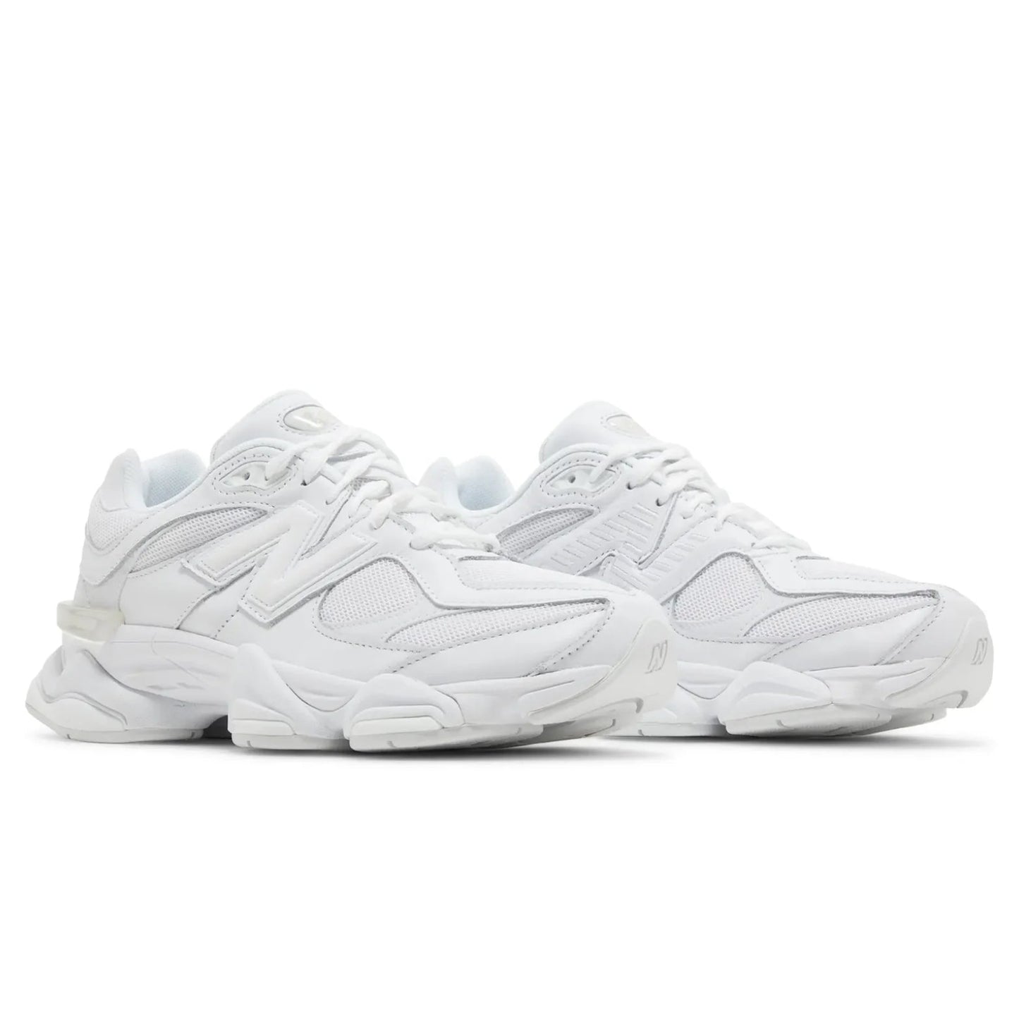White sneakers on a white background