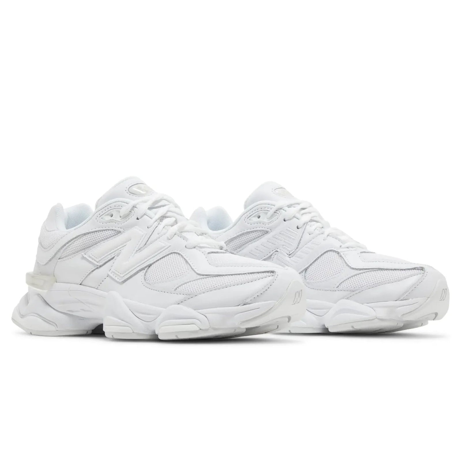 White sneakers on a white background