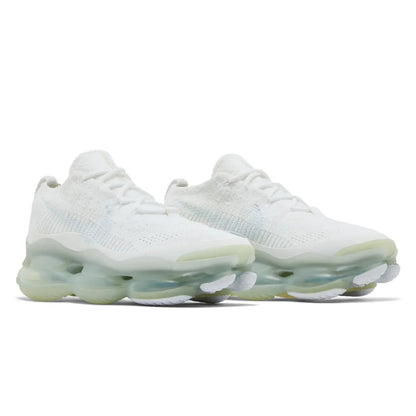 White sneakers with a transparent sole on a white background