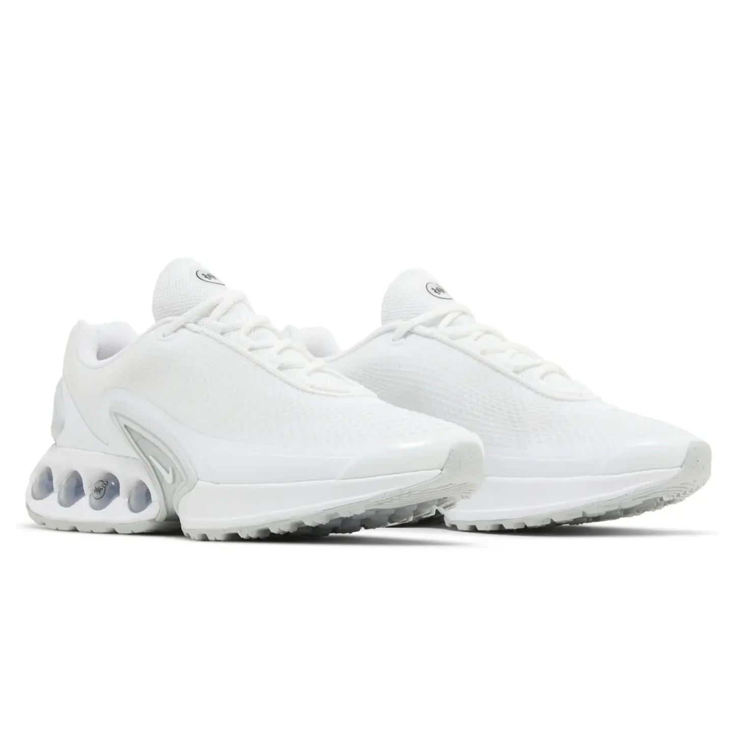 White sneakers on a white background