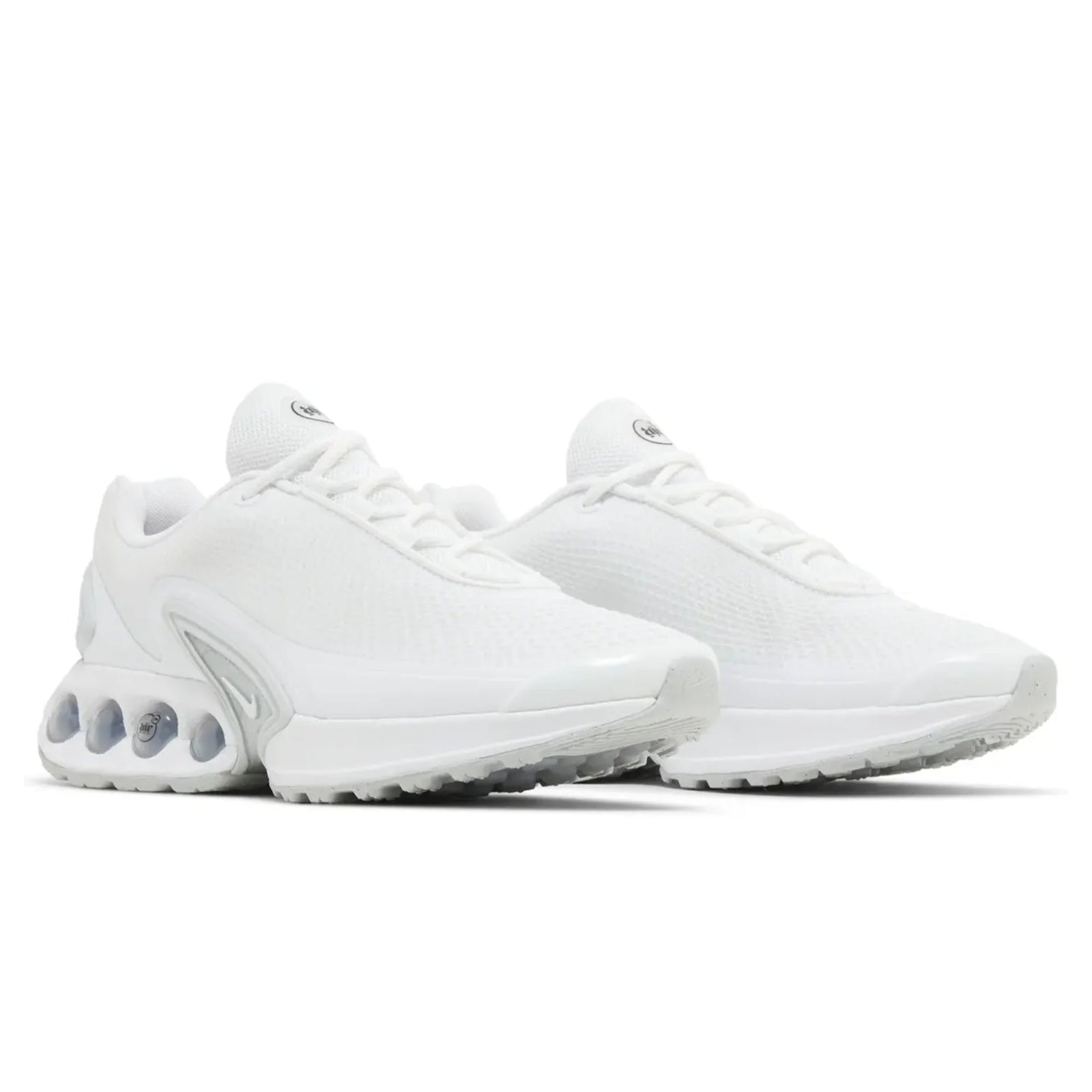 White sneakers on a white background