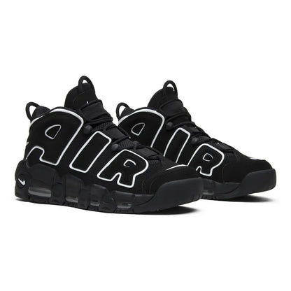 Black sneakers with 'AIR' branding on a white background