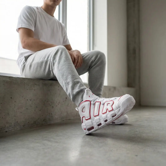 Nike Air More Uptempo White Varsity Red